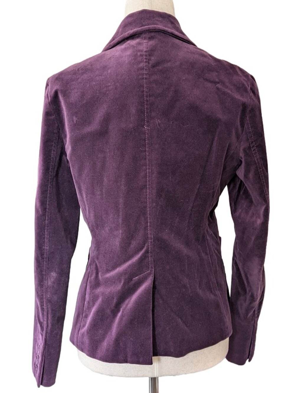 GAP Purple Velvet-Feel Blazer Suit Jacket Y2K - Picture 7 of 12